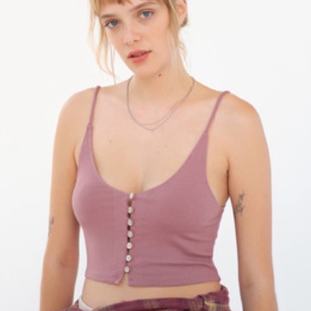 Urban Outfitters Mauve Riley Button Up Cami